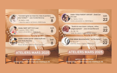 [AGENDA] Ateliers Parentalité – Mars 2025